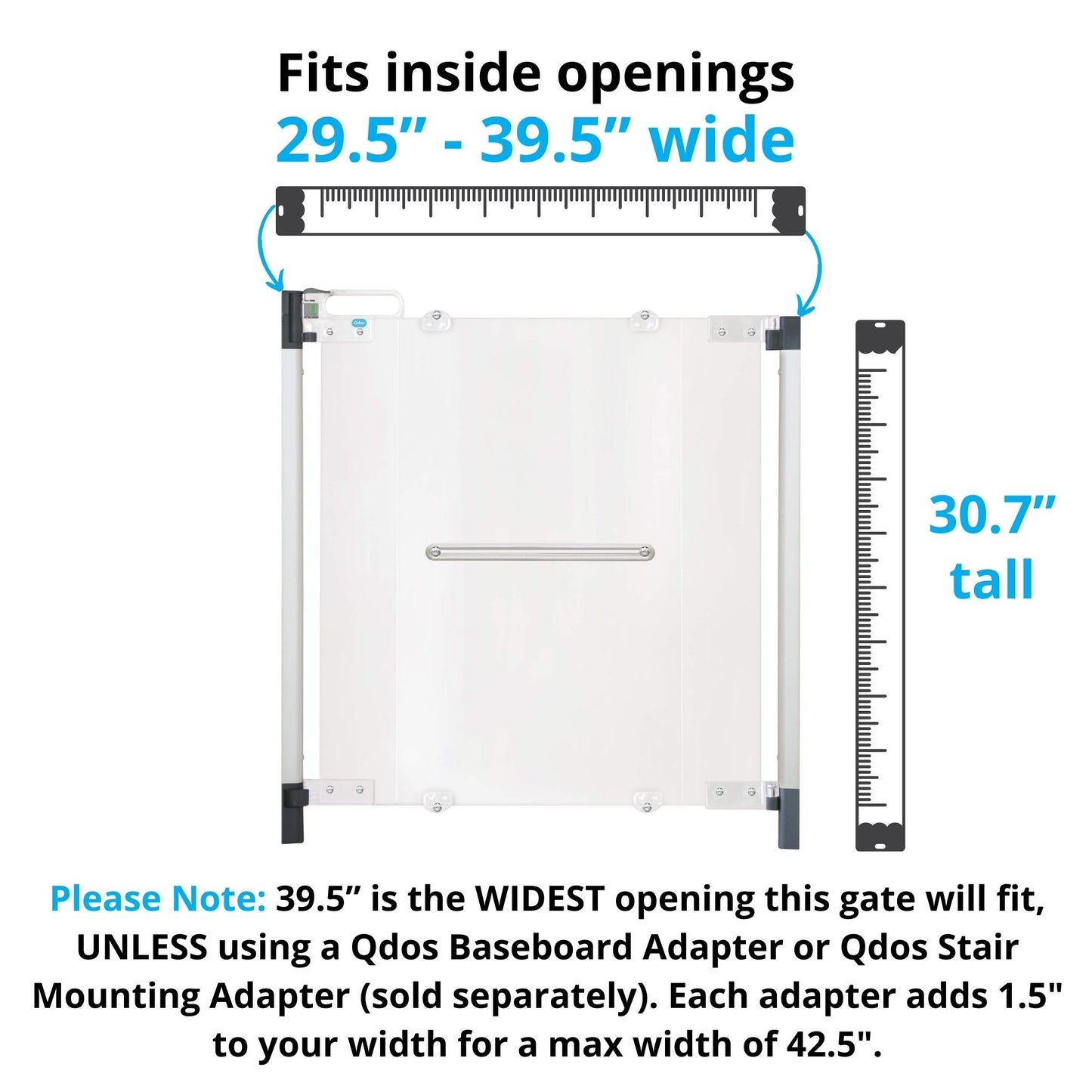 Qdos Crystal Designer Baby Gate, Hardware Mount