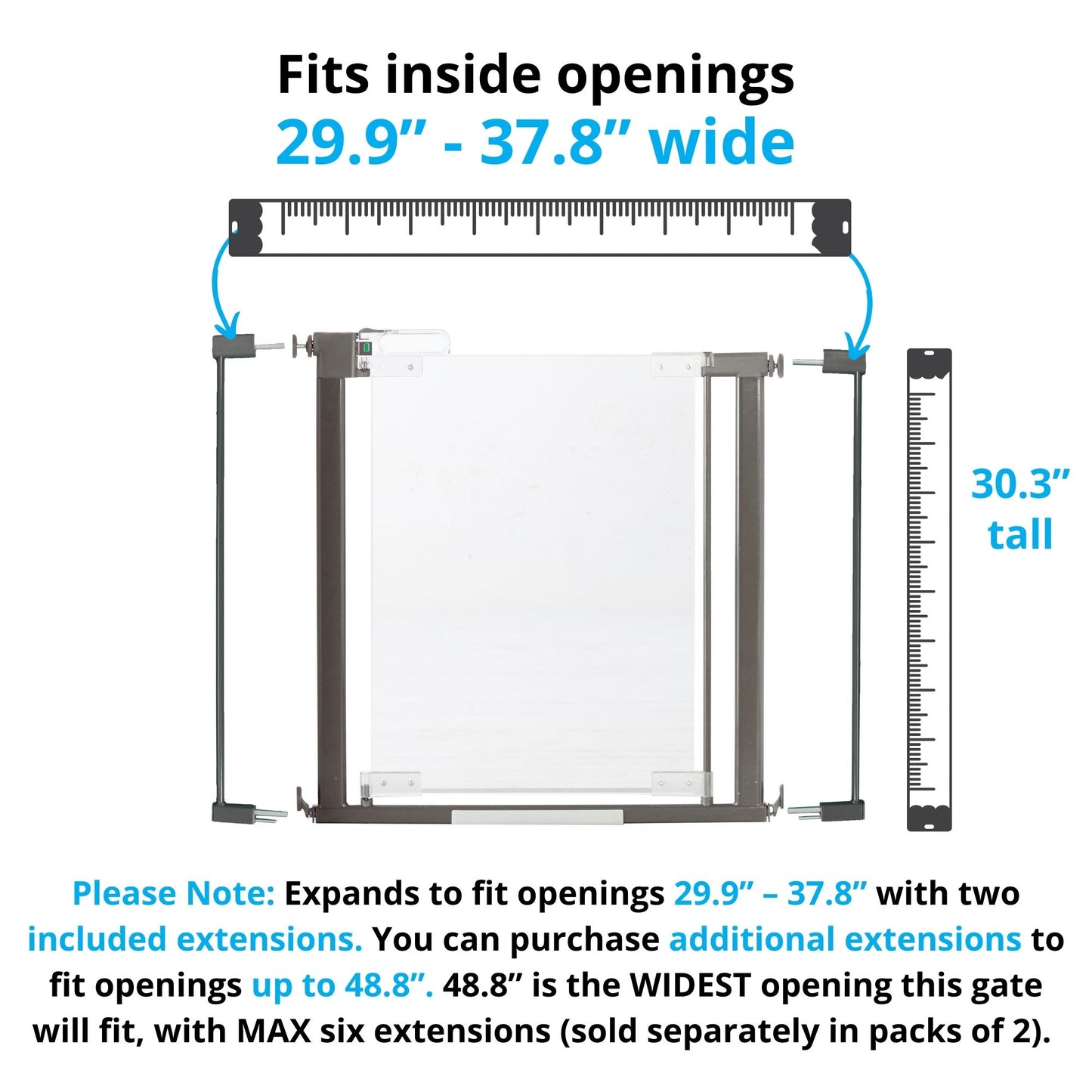 Qdos Crystal Designer Baby Gate, Pressure Mount