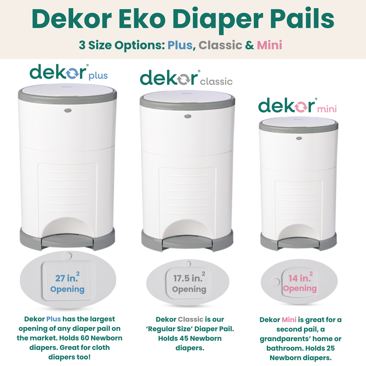 Dekor Eko Plus Diaper Pail
