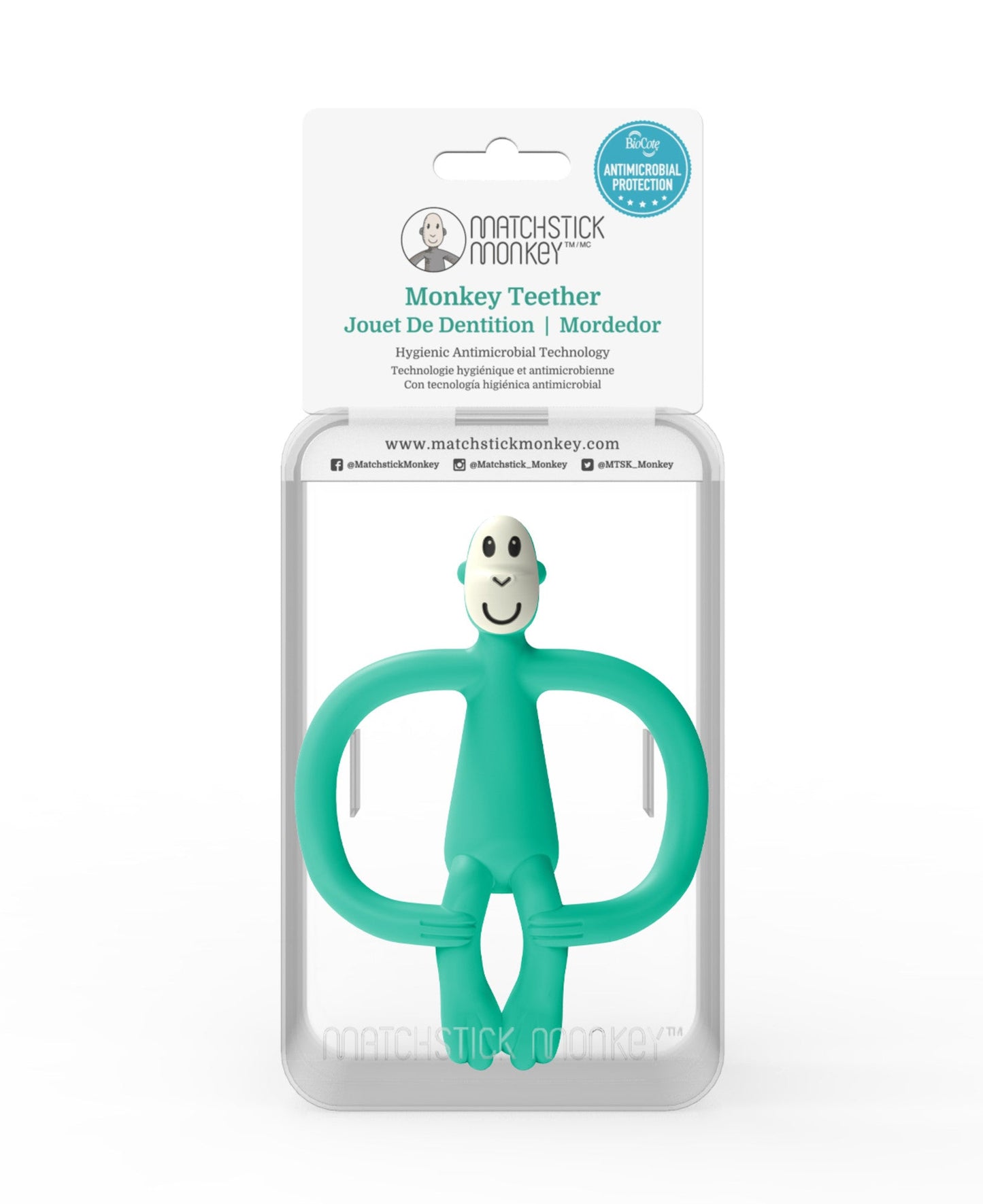 Green Matchstick Monkey Animal Teether