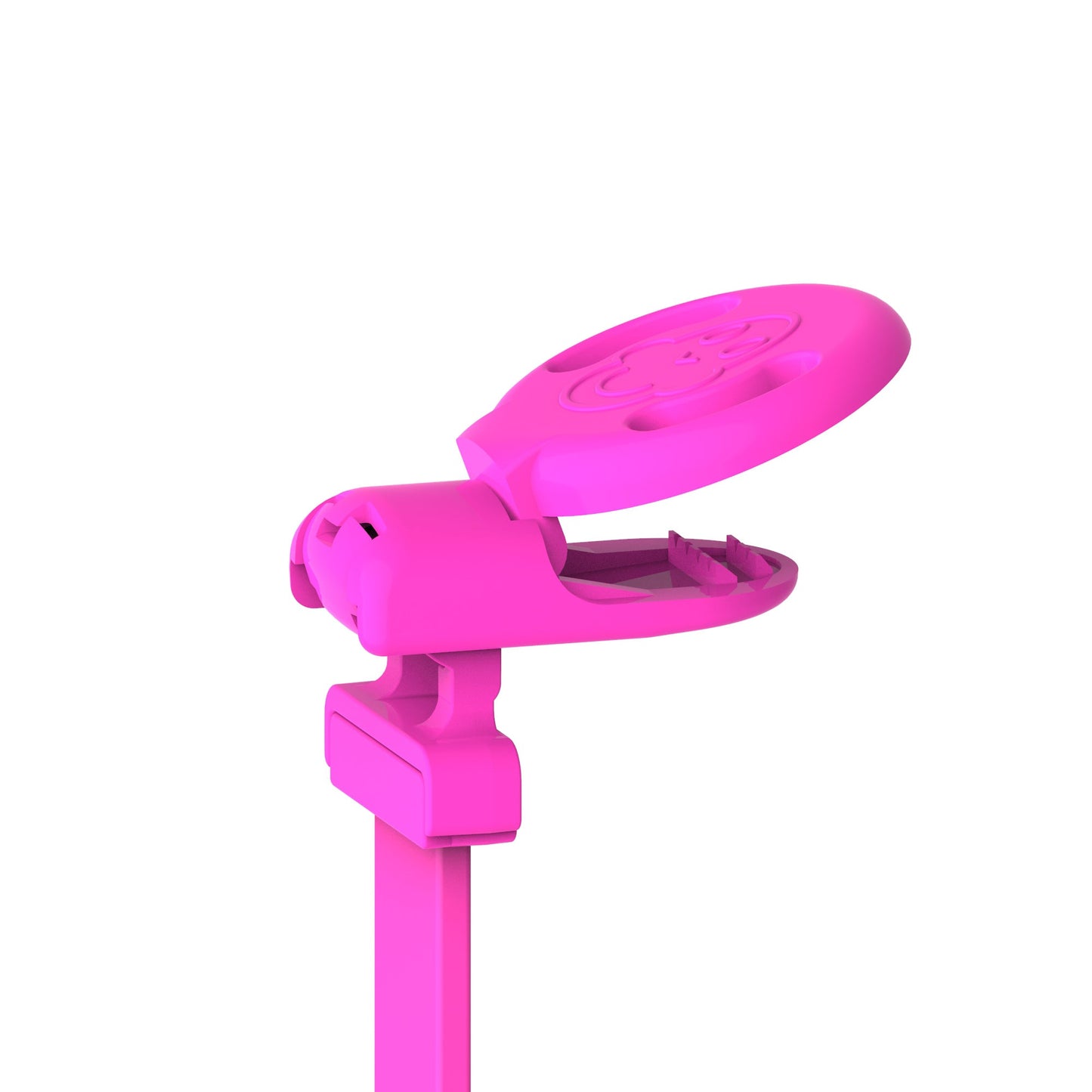 Pink & Cool Gray Double Soother Clips