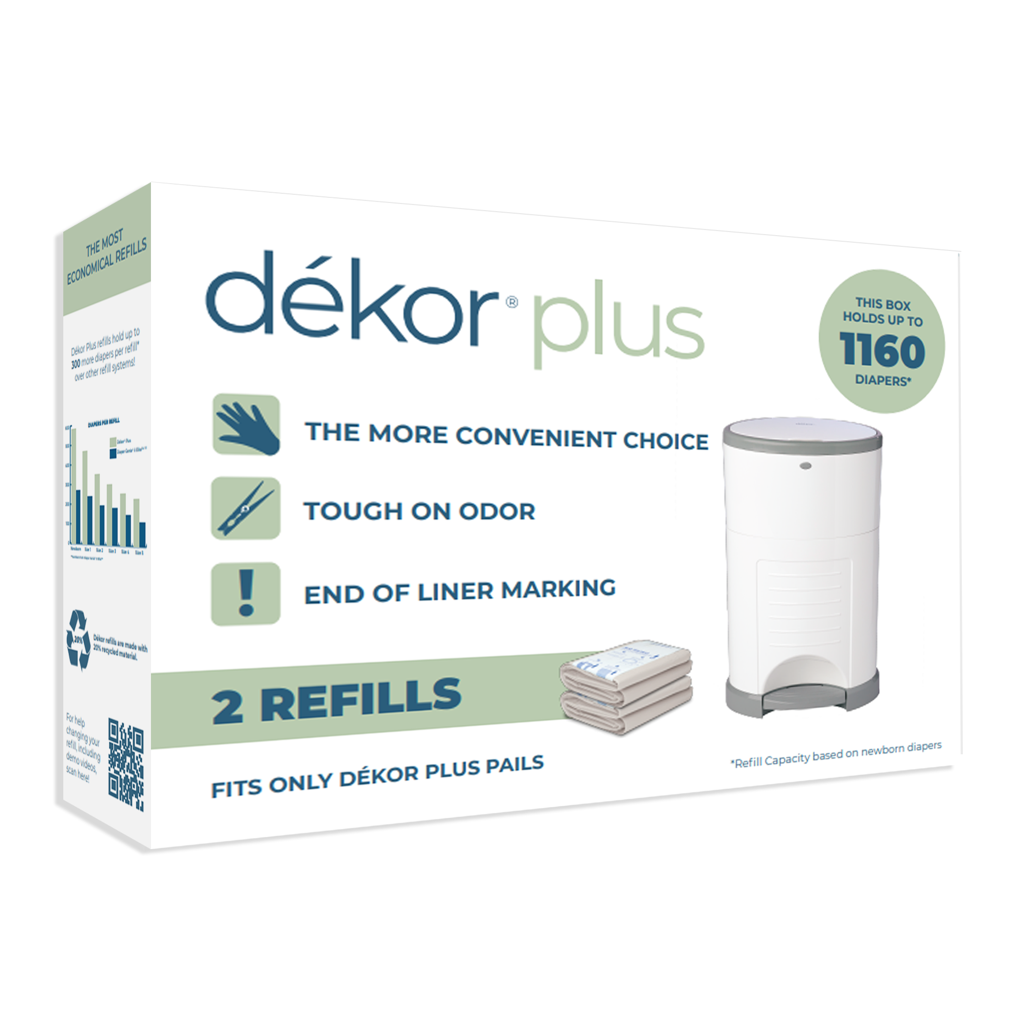 Dekor mini hot sale diaper pail refills