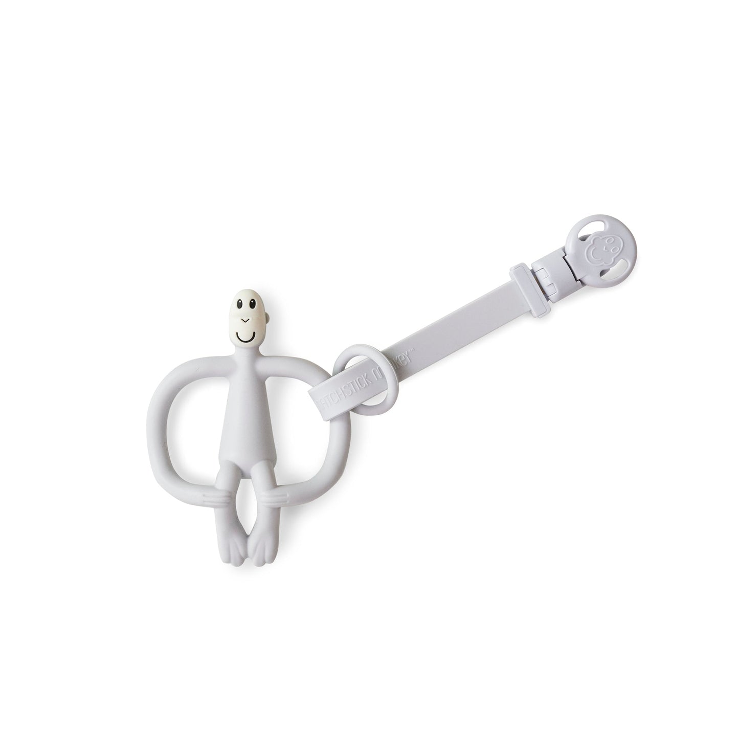 Pink & Cool Gray Double Soother Clips