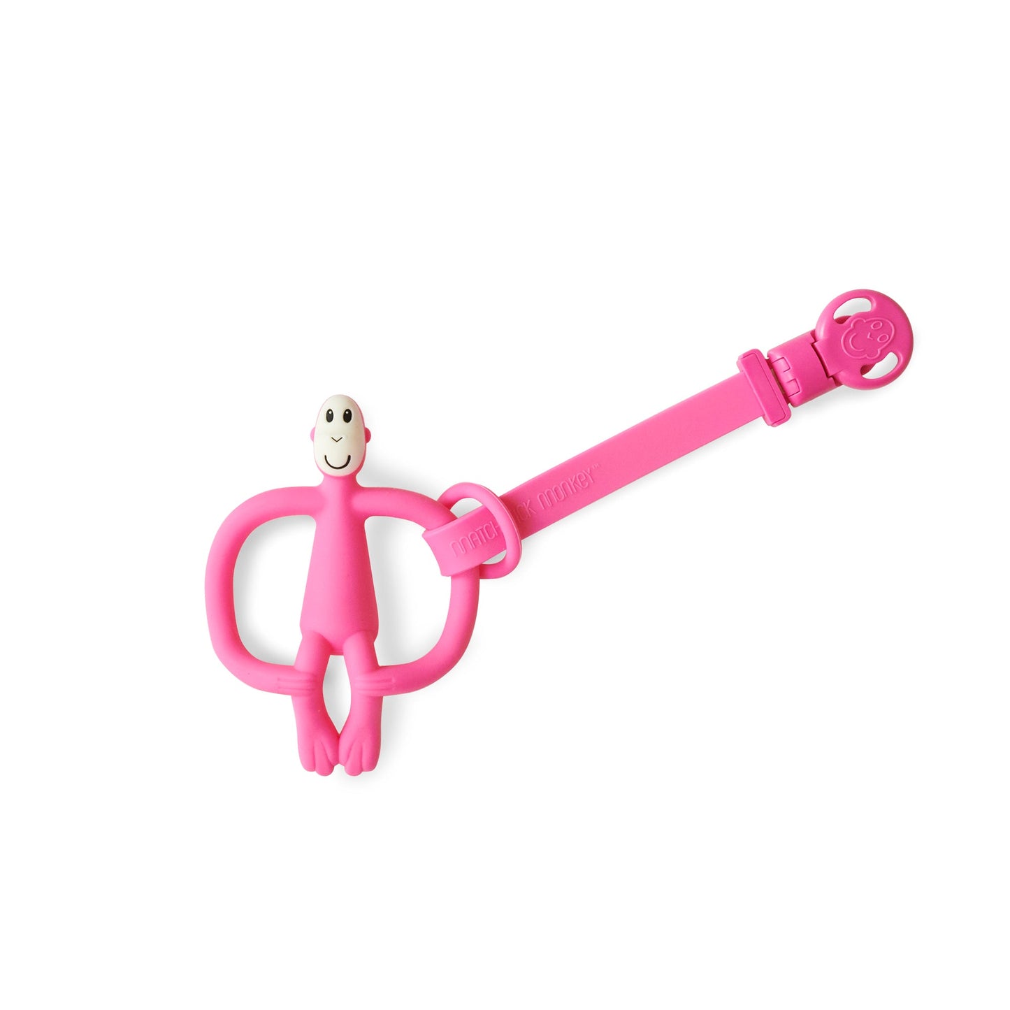 Pink & Cool Gray Double Soother Clips