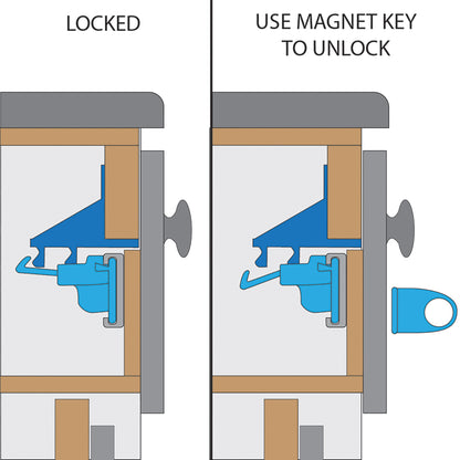 Qdos Adhesive Magnet Locks, 4 Pack