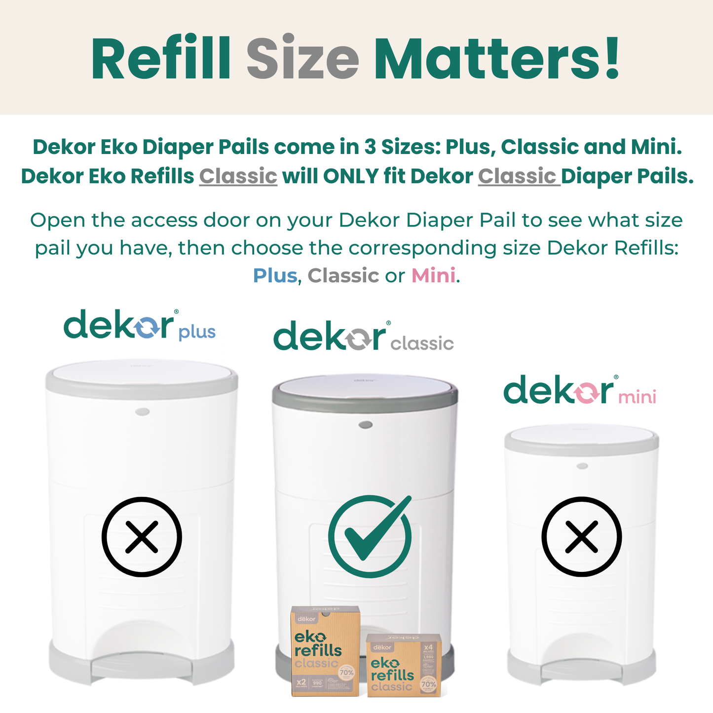 Dekor Eko Classic Diaper Pail Gift Set