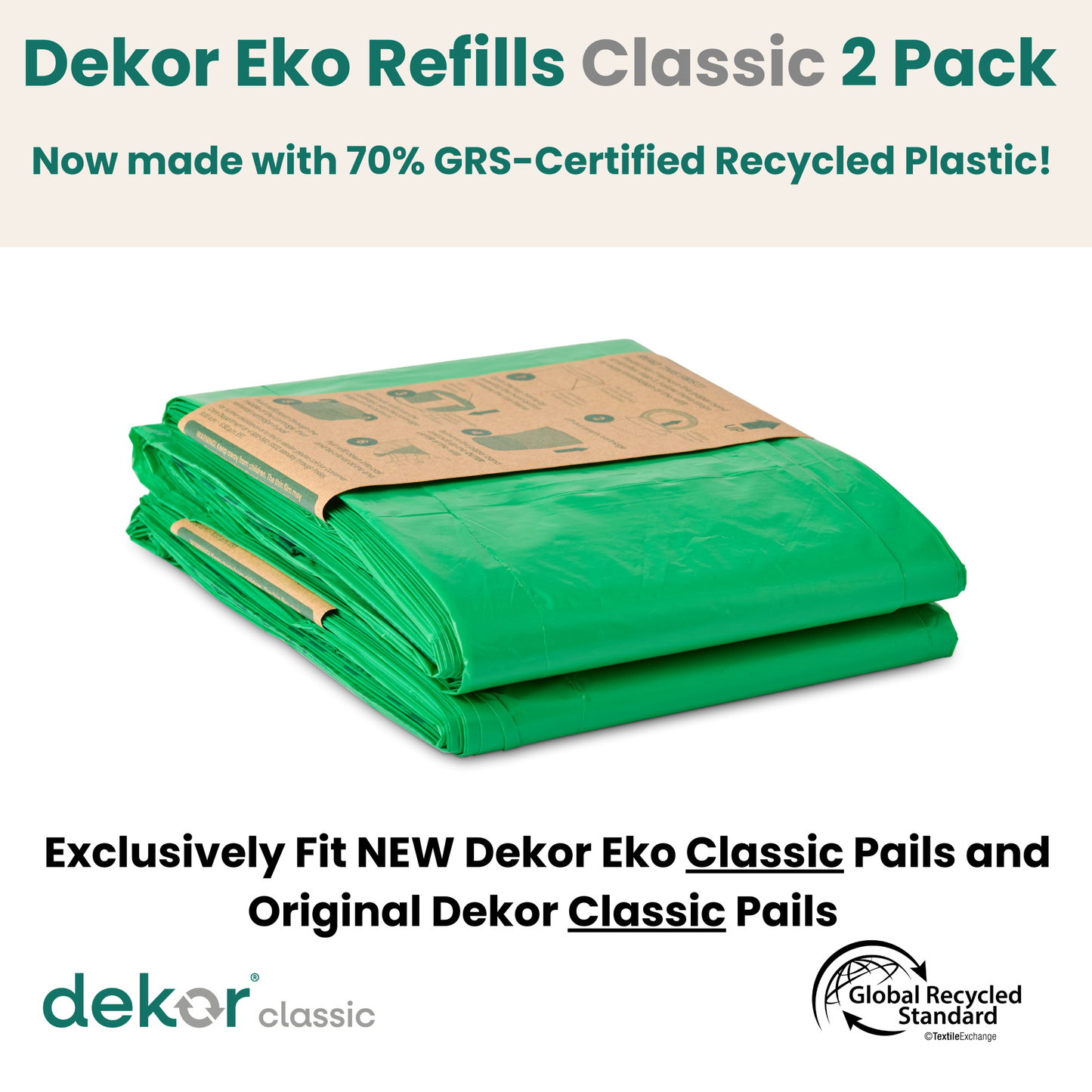 Dekor Eko Classic Diaper Pail Refills