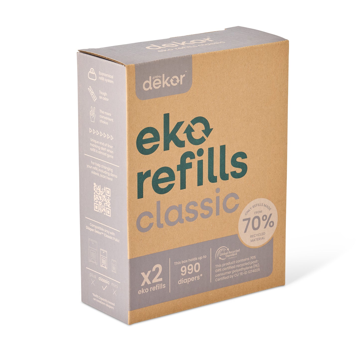 Dekor Eko Classic Diaper Pail Refills