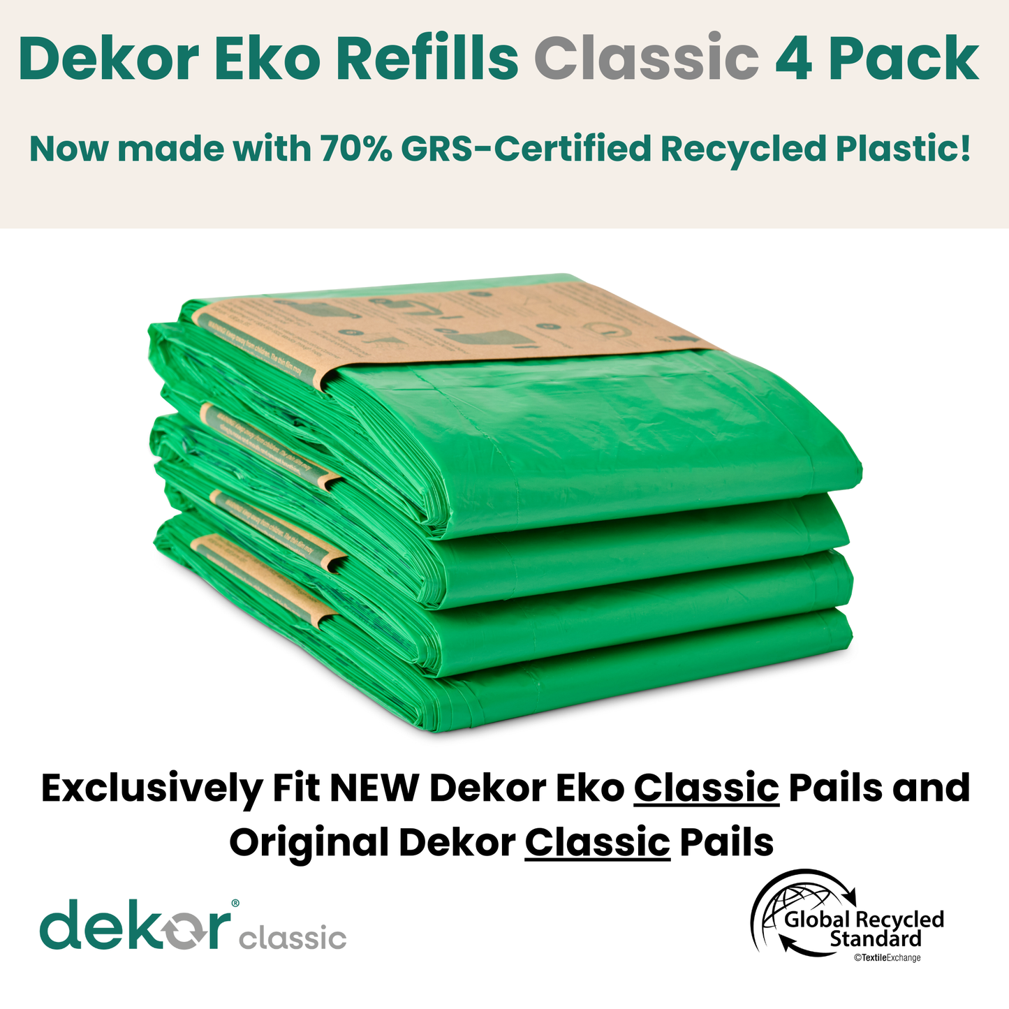 Dekor Eko Classic Diaper Pail Refills